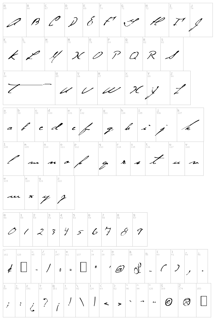 Jellyka - Gare de Chambord font map